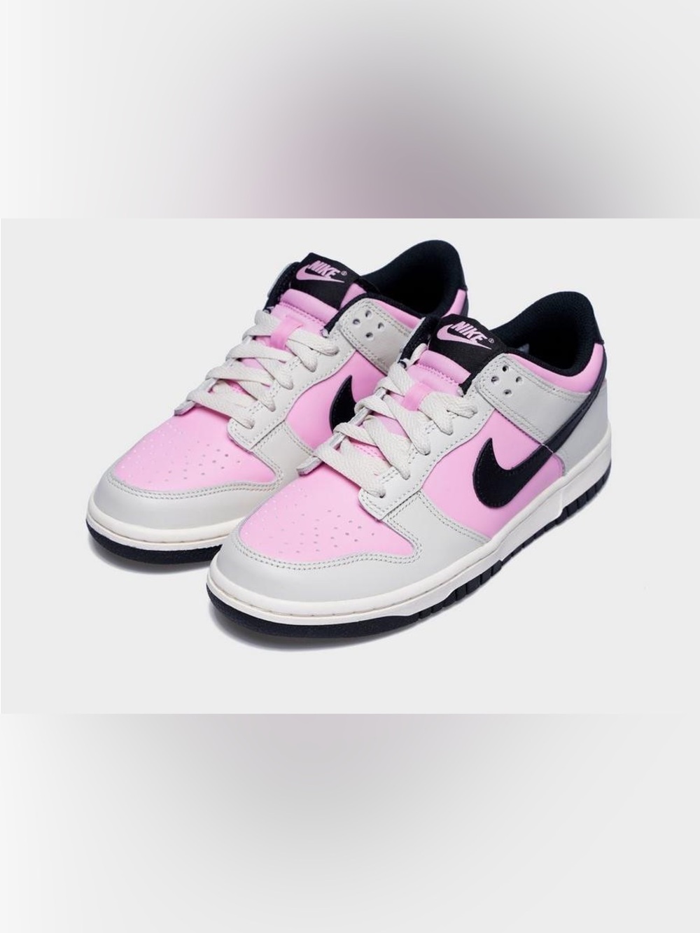Nike Dunk Low-Top Sneakers. 5Y Youth/Womens 6.5. Pink Rise/Light Orewood Brown